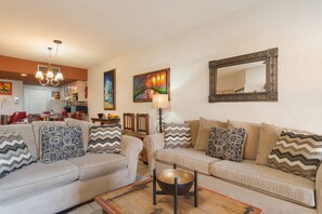 Cozy and inviting living room.