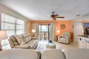 Living Room Also Offers a View of the Gulf of Mexico!