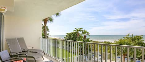 Private Balcony Overlooking the Pool and the Gulf of Mexico