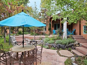 Pick you favorite  spot in Celia's multi level patios.