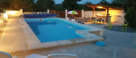 The pool area to share with family and friends