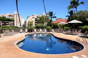 Community pool for you to enjoy while staying at Kahana Villa.