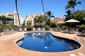 Community pool for you to enjoy while staying at Kahana Villa.