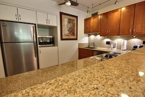 Kitchen with plenty of cabinet space.