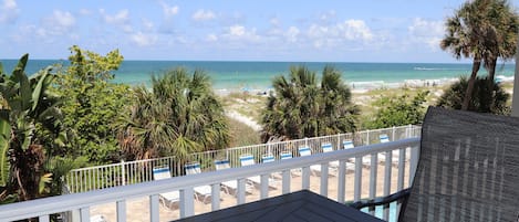 Private Balcony Overlooking the Pool and the Gulf of Mexico