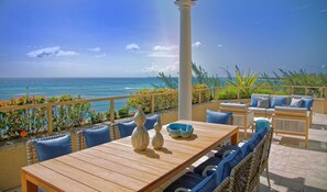Ocean front view with outside dining - Ocean front view with outside dining