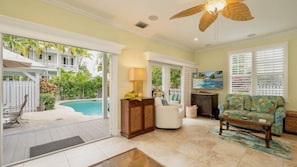 The open plan is perfect for entertaining in the tropics...