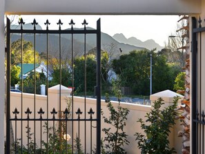 Gate between front and back garden