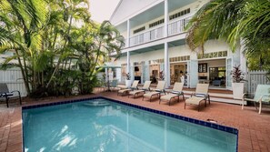 Conch Casa Grande has a spacious and private sunny pool area...