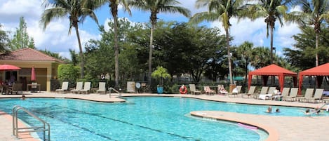 The stunning resort pool and sun deck located at the clubhouse. Additionally the condo has a community pool just steps from the unit.