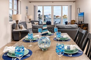 Open Concept Living and Dining Room with Spectacular Views of the Marina