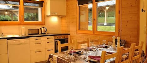 Kitchen and dining area