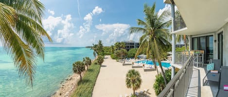 WINDSWEPT PALMS is a three bedroom oceanfront condo...