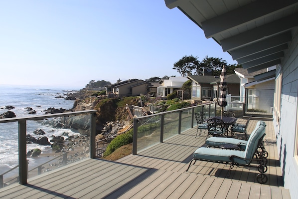 Ocean view deck off living room