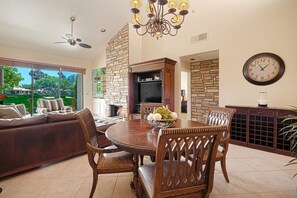 High ceilings and open floor plan