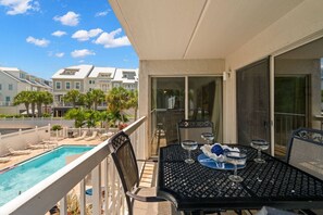 Pool View, Private Covered Balcony