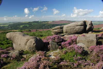 Stylish cottage for 2 guests, 1 dog welcome, dining pub near, Chatsworth 10m.  