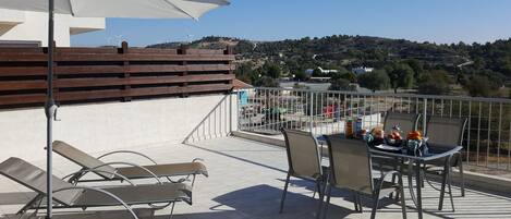 Large private veranda perfect place to soak up the sun and relax.