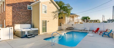 Pool Deck w/Private Salt Water Pool (heated as needed) & Hot Tub