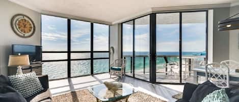 Floor to ceiling windows provide you with  awesome views!