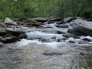 The Watauga River on the property