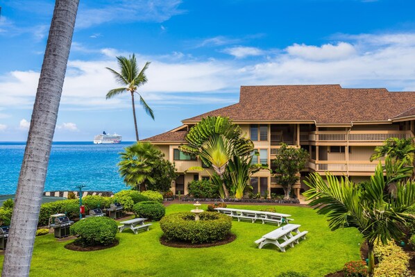 Sea Village Oceanfront condos, - Oceanfront Pool & BBQ area