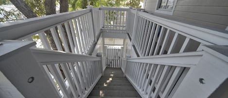 Stairs to Second Level Courtyard Condo @ Duval Square Key West