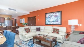 The living room.