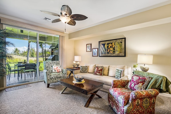 Relax inside or on the lanai during your Hawaiian vacation!!