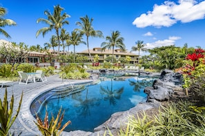 Waikoloa Beach Villas pool and hot tub. One of two pools......