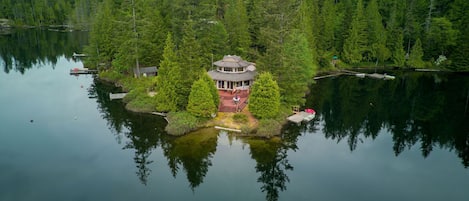 North Lake Waterfront Home on the point.