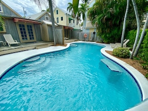 Private Pool Living Room Pete's Cottages Key West