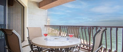 Patio dining table for great views