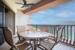 Patio dining table for great views