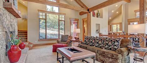 170 Elk Circle - a SkyRun Keystone Property - Living Room - The living room is spacious and has a lot of natural light. 