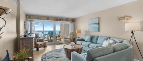 Living Room w/Waterfront View