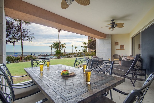 patio on the first floor is great for Resort access