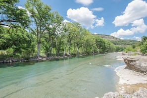 Awesome river spot right behind the house!
