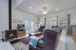 Fireplace in living room!