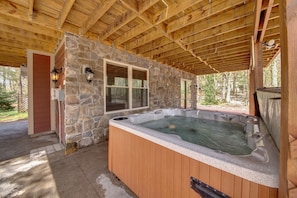 Have a "Jacuzz" in the spacious Outdoor Hot Tub.