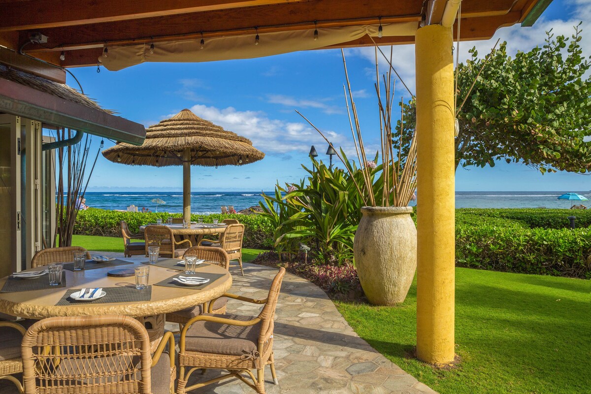Luxurious 2BR Beachfront Waipouli Resort, AC, Wifi, Steps to Beach