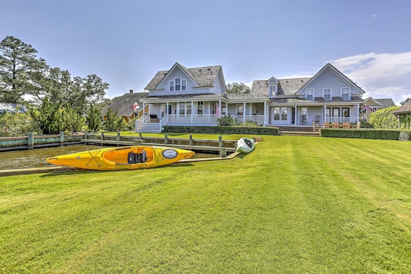 You won't be able to get enough of the waterfront views from the back porch!