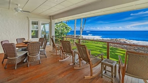 Hale Ilikai at Poipu - Oceanfront Dining & Seating Lanai - Parrish Kauai