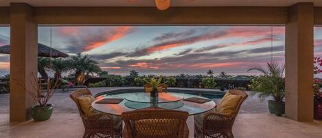 Sunset Views from the Private Lanai at Kona Hawai'i Vacation Rentals