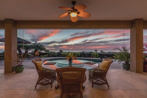 Sunset Views from the Private Lanai at Kona Hawai'i Vacation Rentals