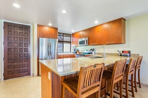 Bar Seating inside our Fully Stocked Kitchen at Country Club Villas 120