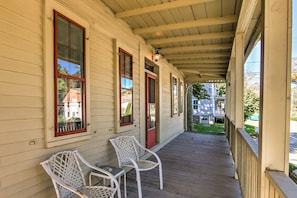 Relax on the front porch and enjoy pleasant New England evenings.