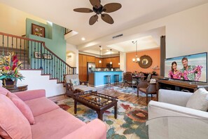 Decorated with comfortable furnishings and lighting