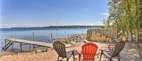 Suttons Bay Vacation Rental | Studio | 1BA | Stairs Required for Entry