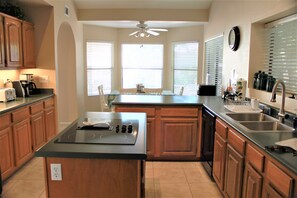 Kitchen: Available for Prepping & cooking. 